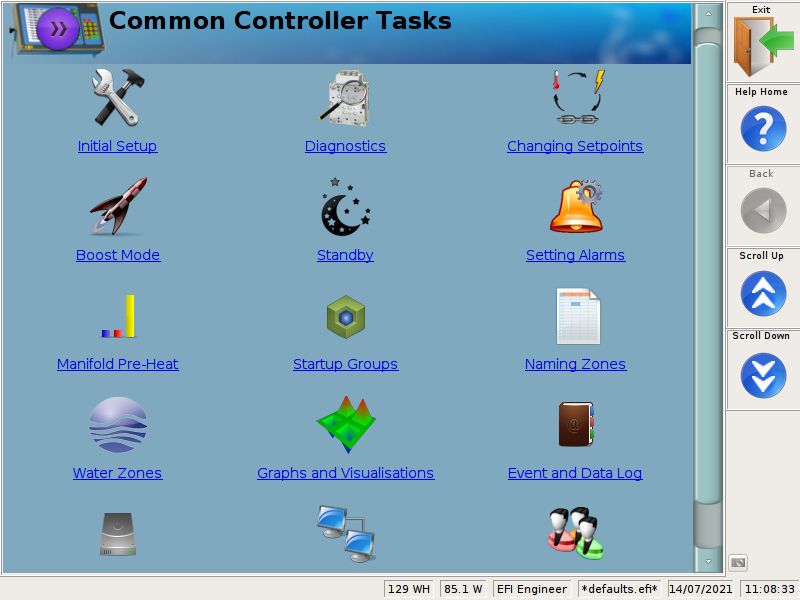 CM8 Help and Guide Screen